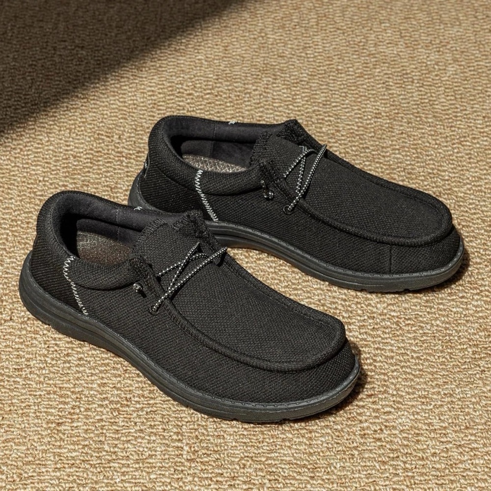 Bruno Marc Men’s Black Casual Canvas Shoes